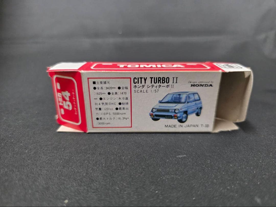 トミカ赤箱54 ホンダシティターボⅡ(日本製)小田急レア