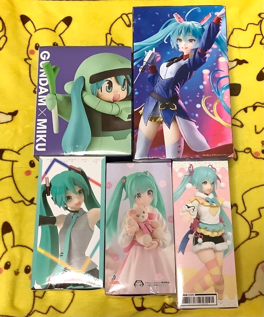 新品未開封！初音ミクシリーズプライズフィギュア5個セット！