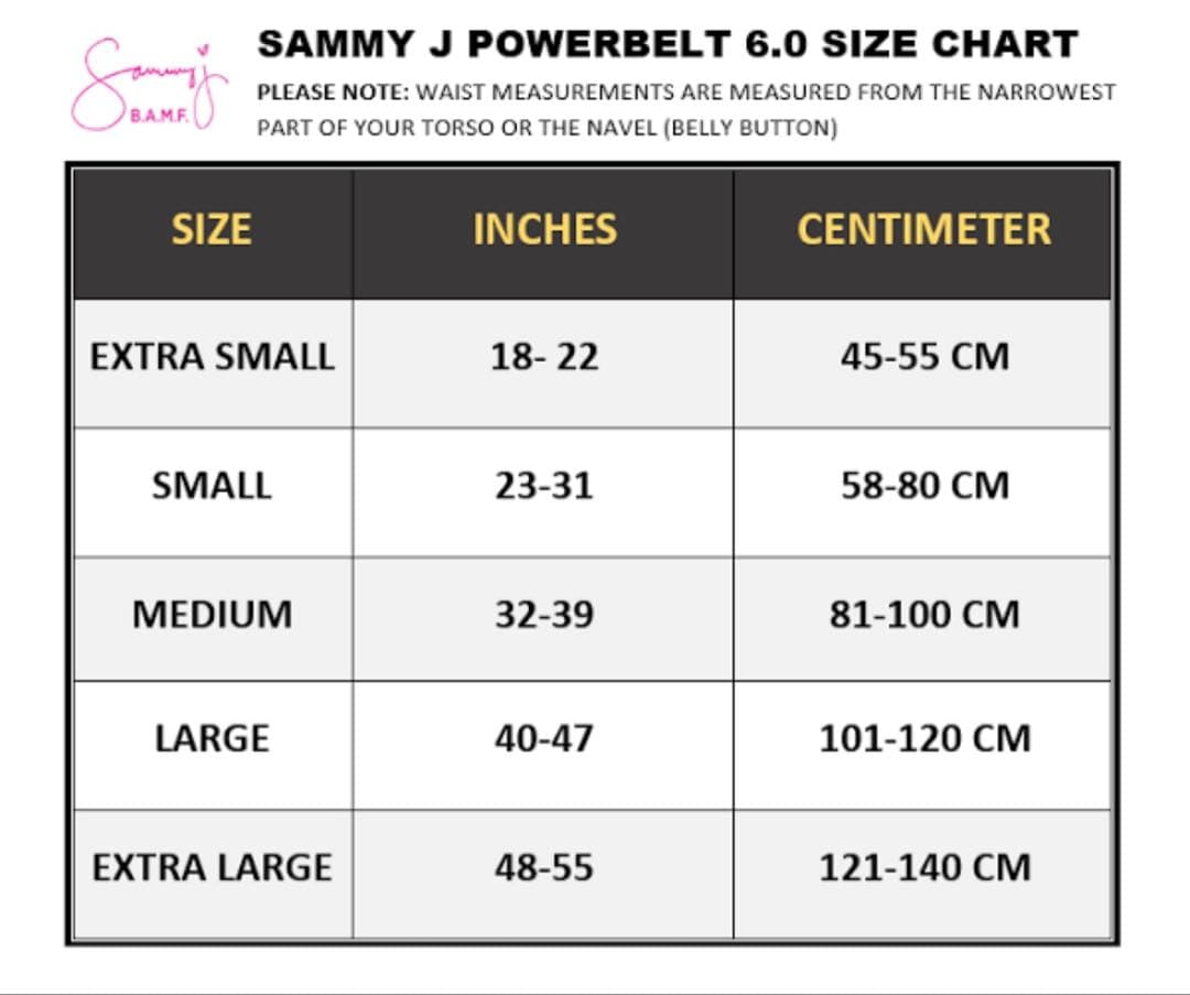 ウエイトトレーニング Sammy J power belt 6.0 M