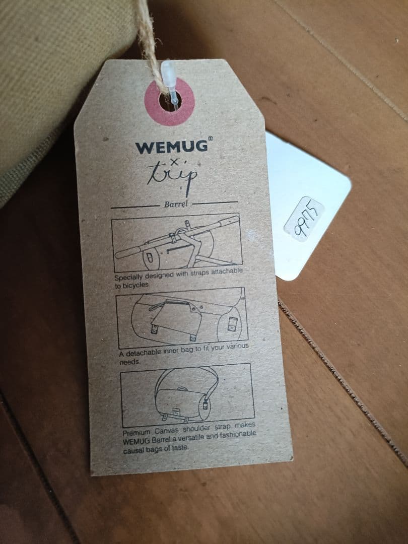 WEMUG帆布サイクルバック ハンドルポーチ ヴィンテージ物 未使用長期保管品