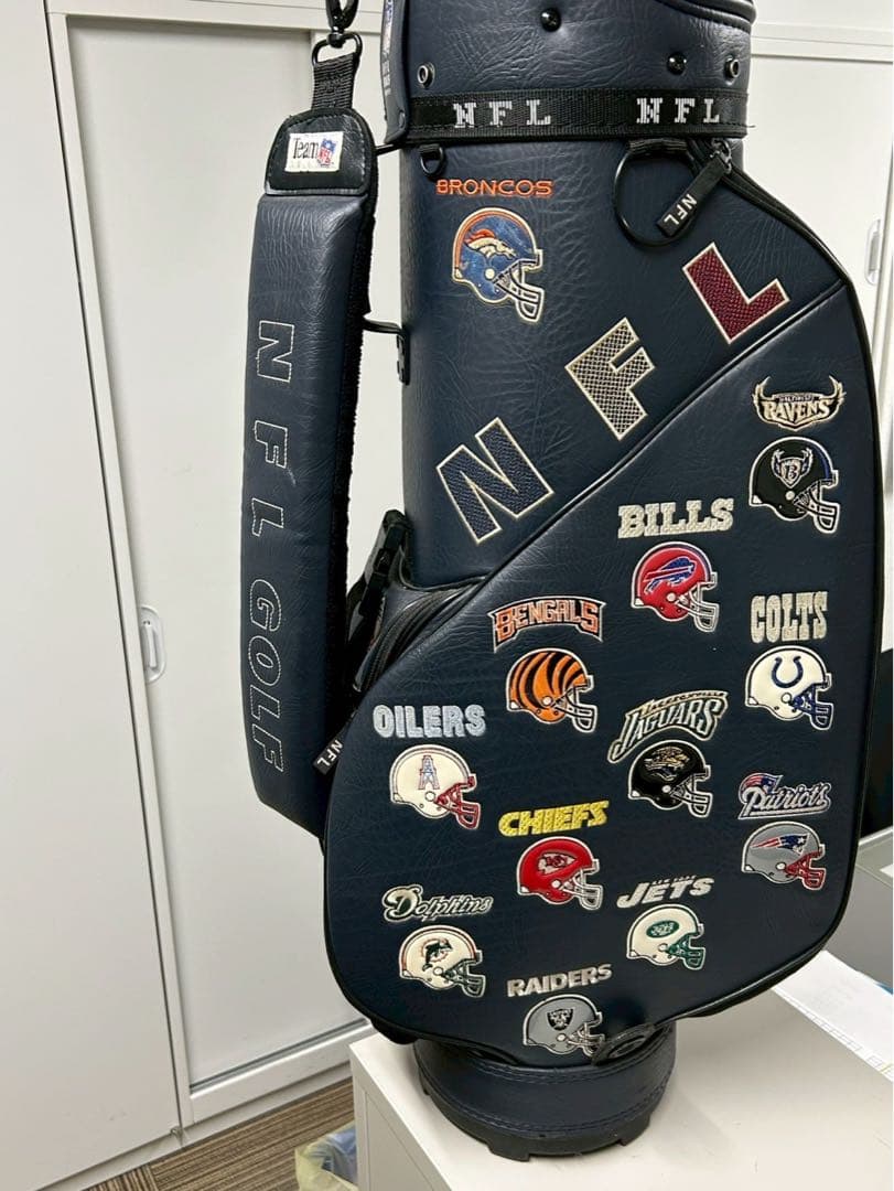 希少・ヴィンテージ　NFL チームロゴ刺繍 キャディバッグ