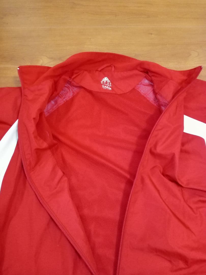 adidas 赤 ナイロンジャージ 上下セット　2XL 3XL