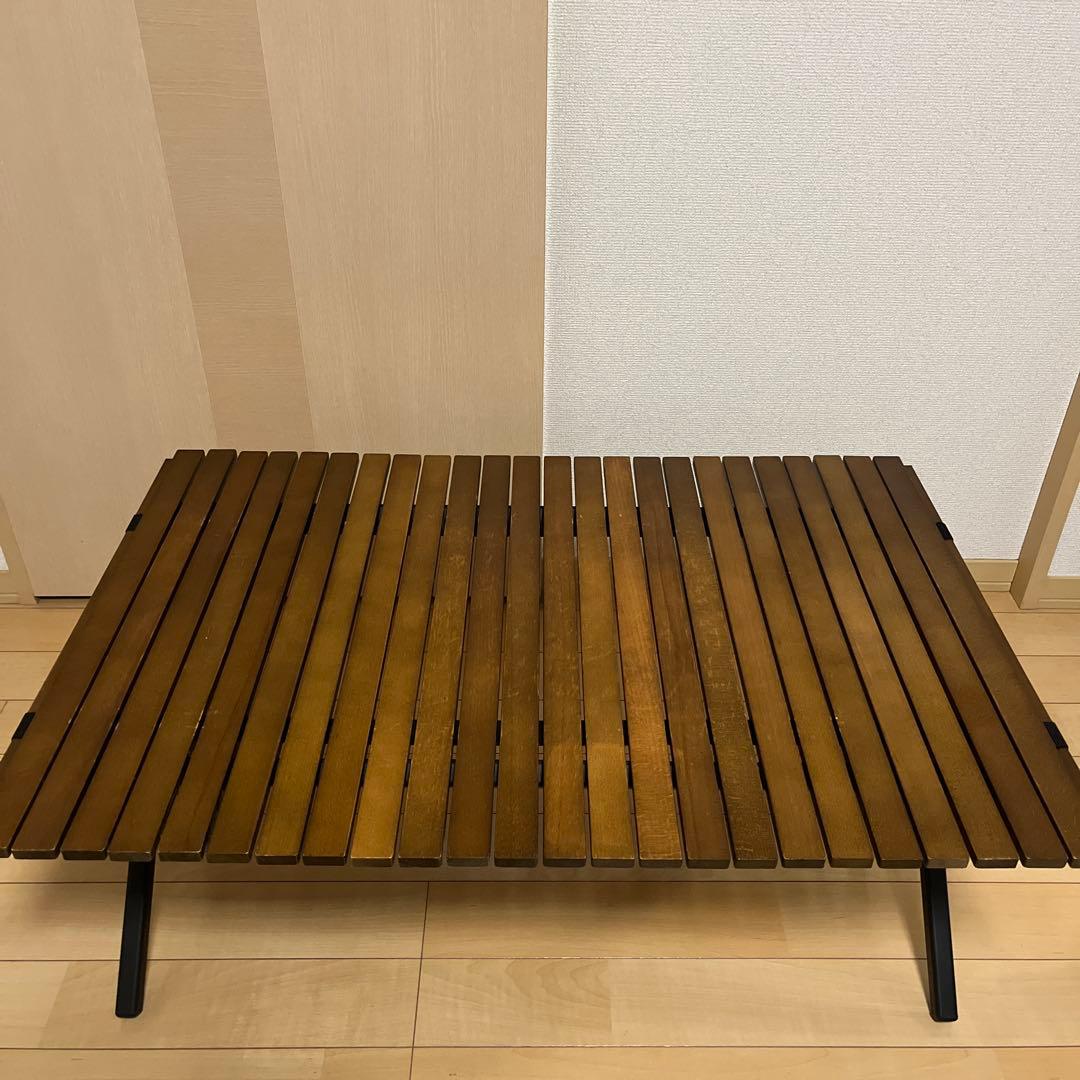 QUICKCAMP X脚　ウッドロールローテーブル　90x60cm