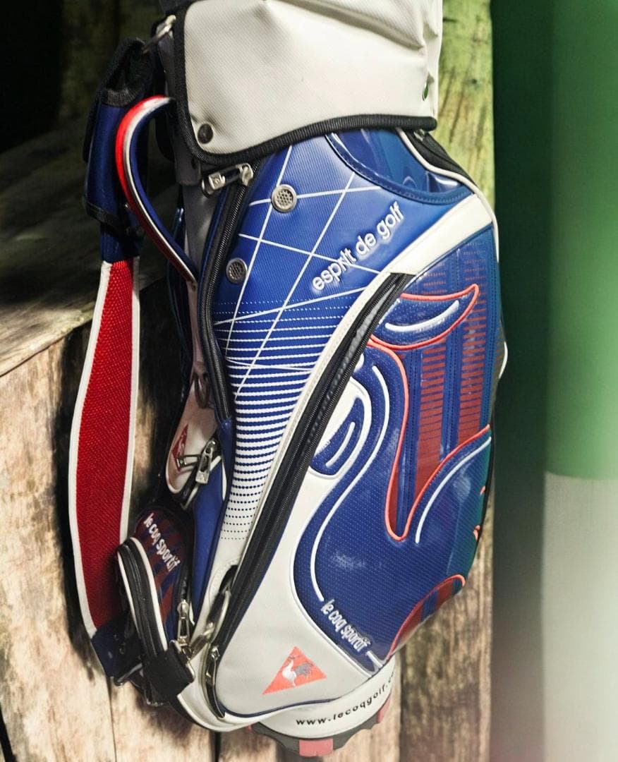 かりめろ送le coq e golf 高級エナメル大型ゴルフバッグホワイト
