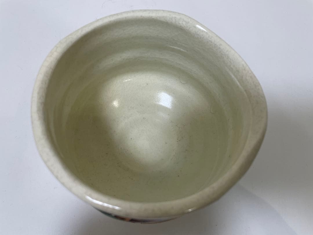 【現状品】陶器 雲錦堂 犬山焼 百老図茶碗 共箱付 茶器 抹茶茶碗 茶道具