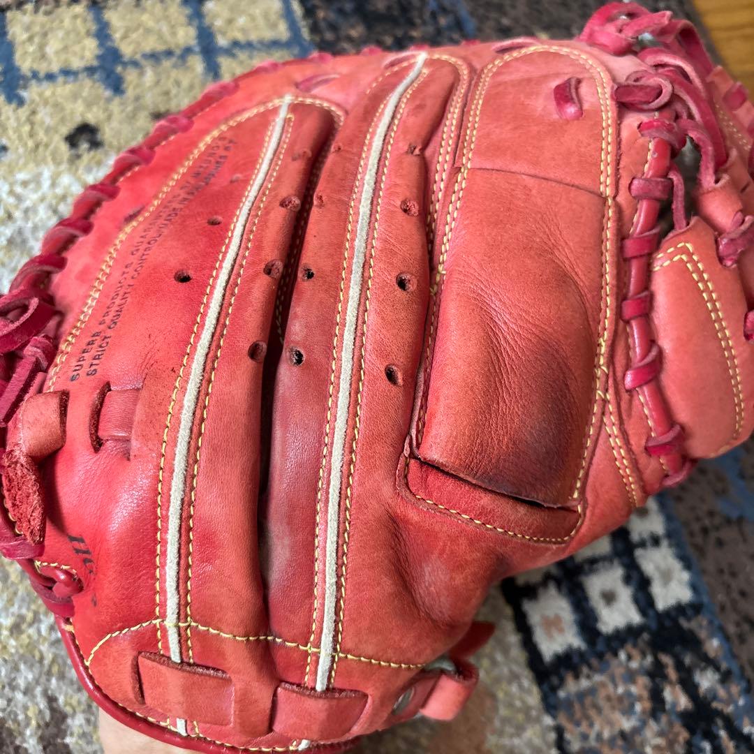 Mizuno セレクトナイン　キャッチャーミット軟式グローブ 赤