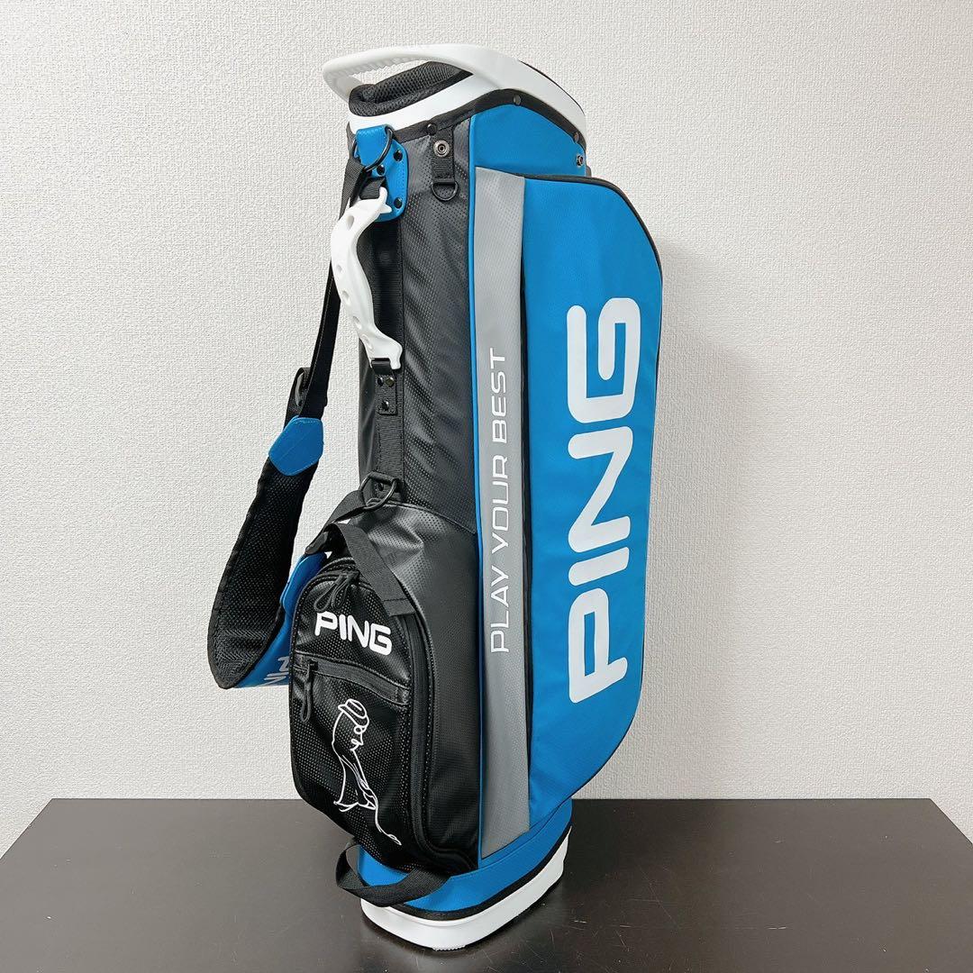 PING 6分割スタンドキャディバッグ 口径約20-25cm 紺×黒
