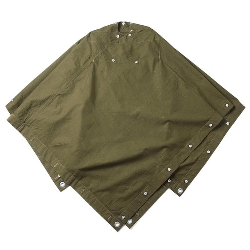 希少 ベルギー軍 ポンチョ フード付 軍幕 パップ テント コート キャンプ