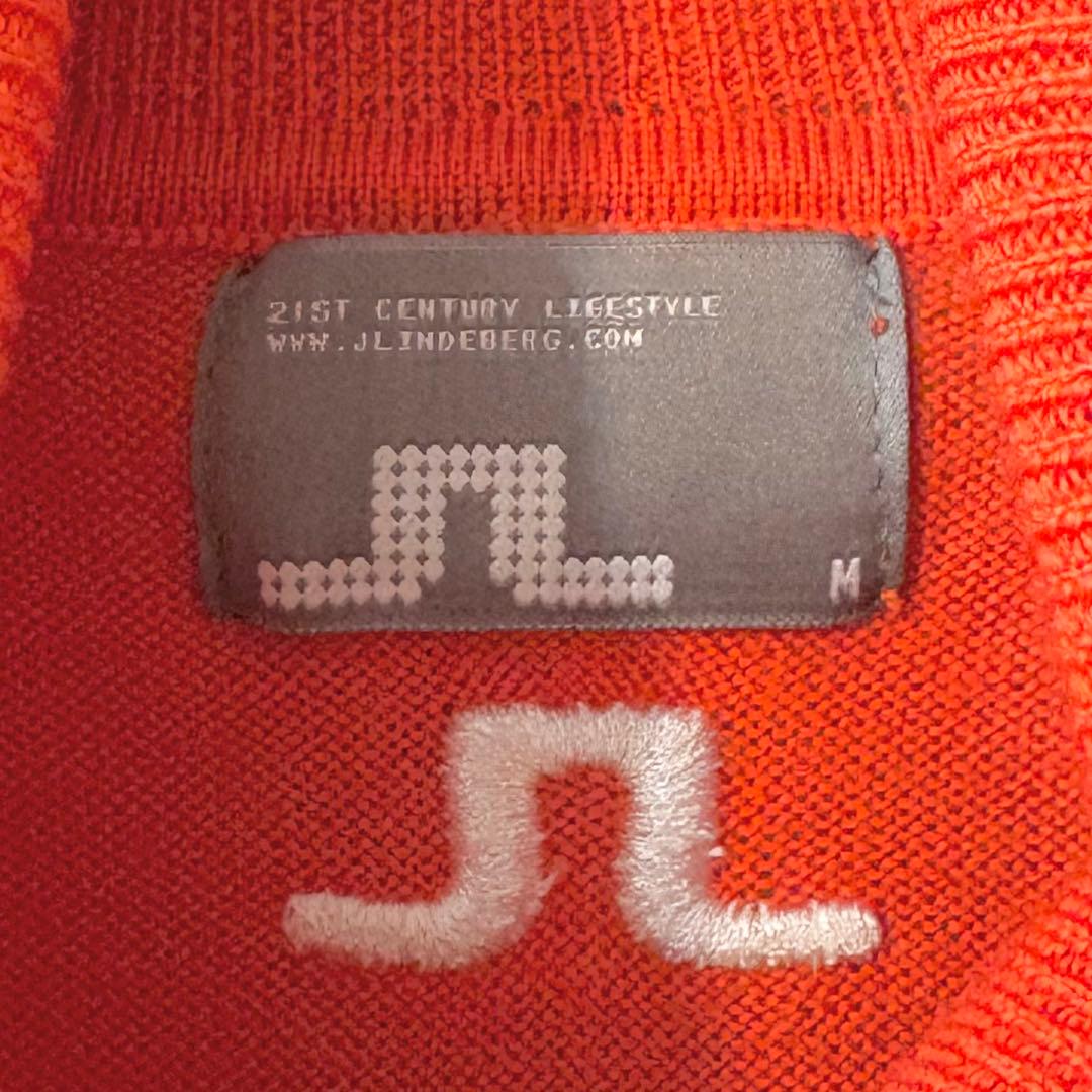 美品✨ J.LINDEBERG セーター ニット オレンジ ゴルフウェア