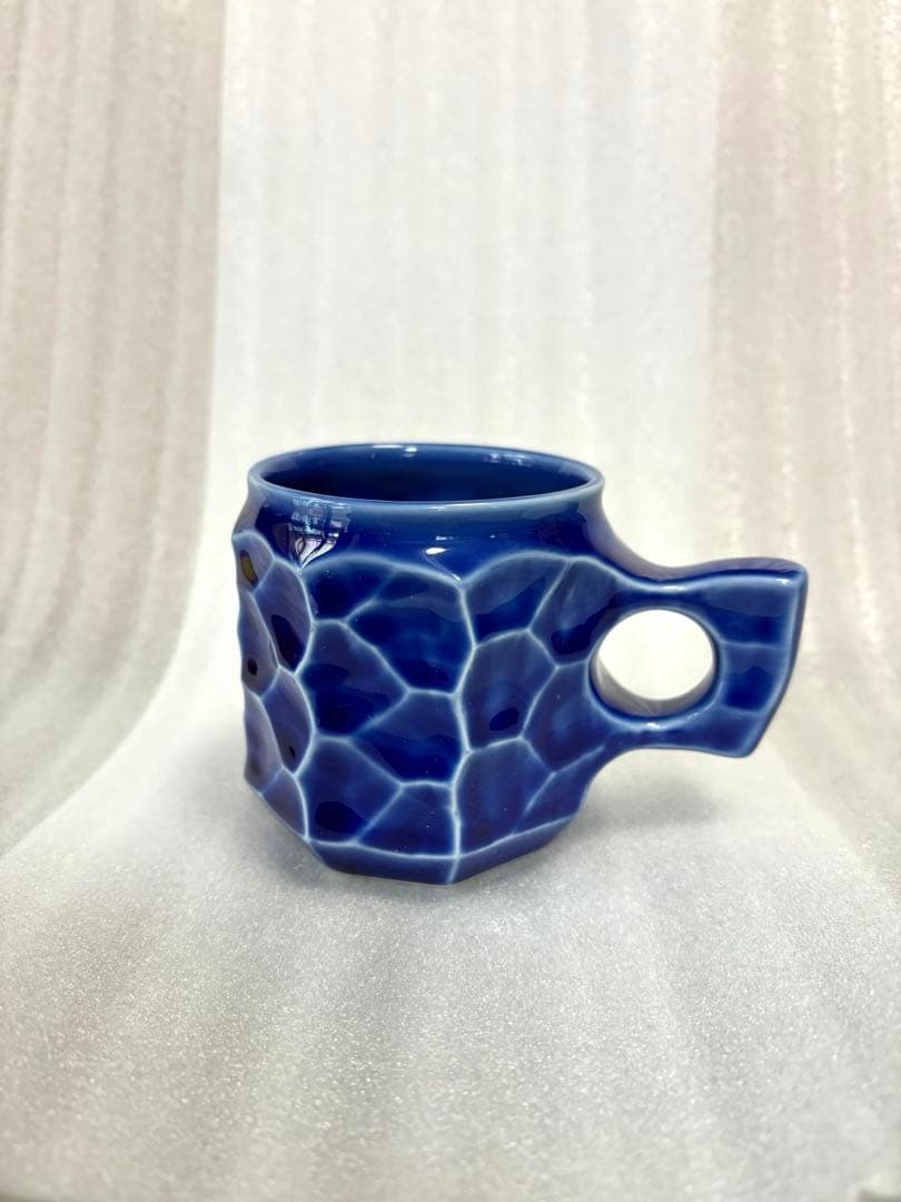 直筆 レア jincup ceramics コバルトブルー マグカップ M