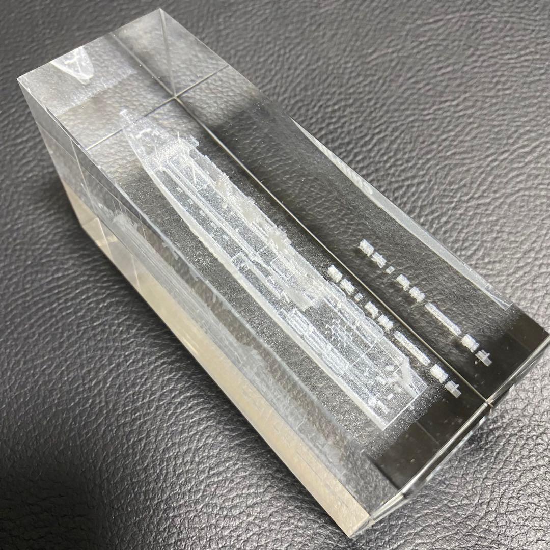 希少品 新鑑真号3Dクリスタルレーザー立体彫刻船 フェリー 置物