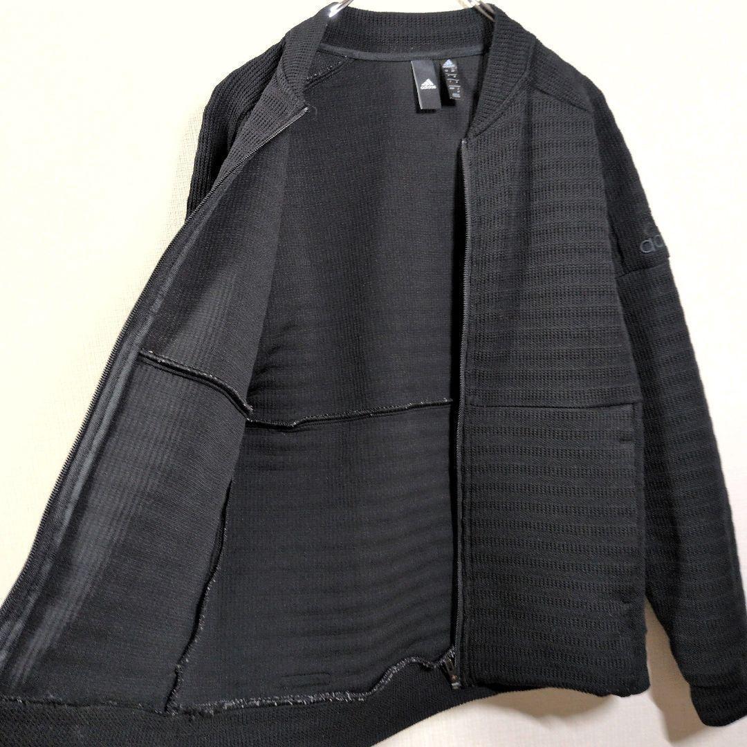 adidas クウォーターニットセットアップ　上下セット　ブラック　M