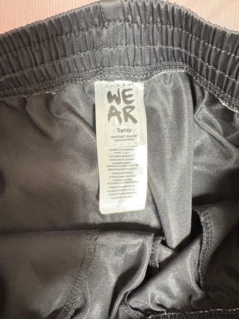 ZUMBA track pants パンツ　黒　白ライン入り