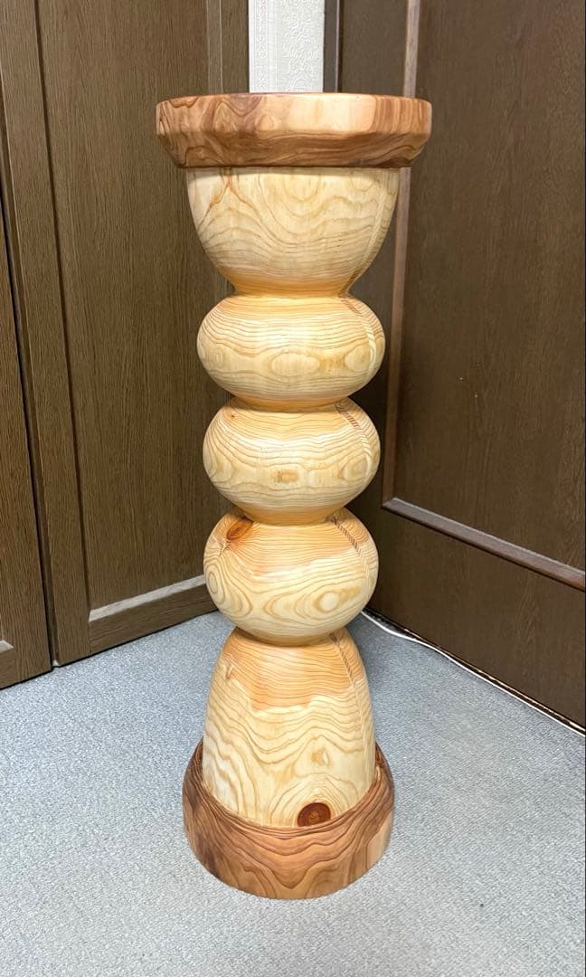 (aki品) 丸太　花瓶台 フラワースタンド