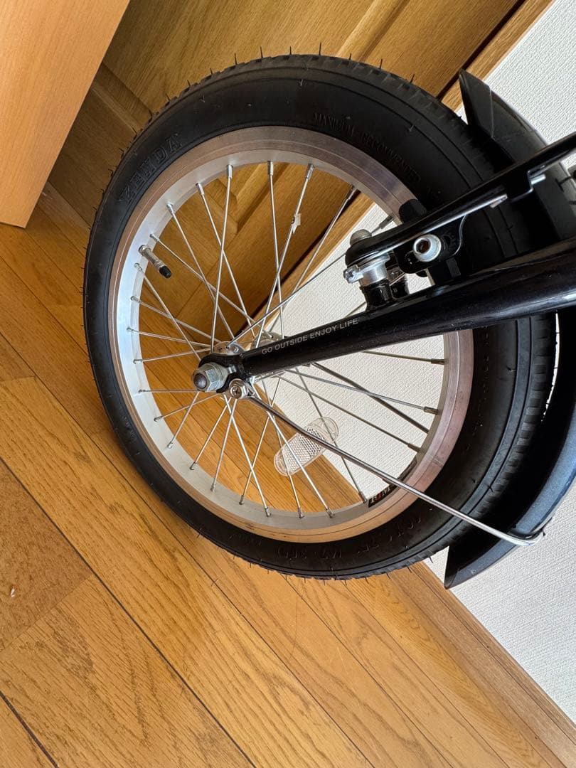 折り畳み自転車　キャプテンスタッグ　16インチ　黒