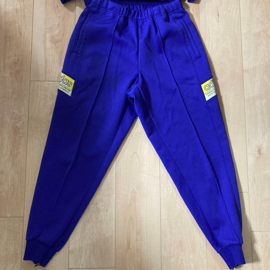 【90S old adidas】トレフォイル刺繍デサント製セットアップ売Mサイズ