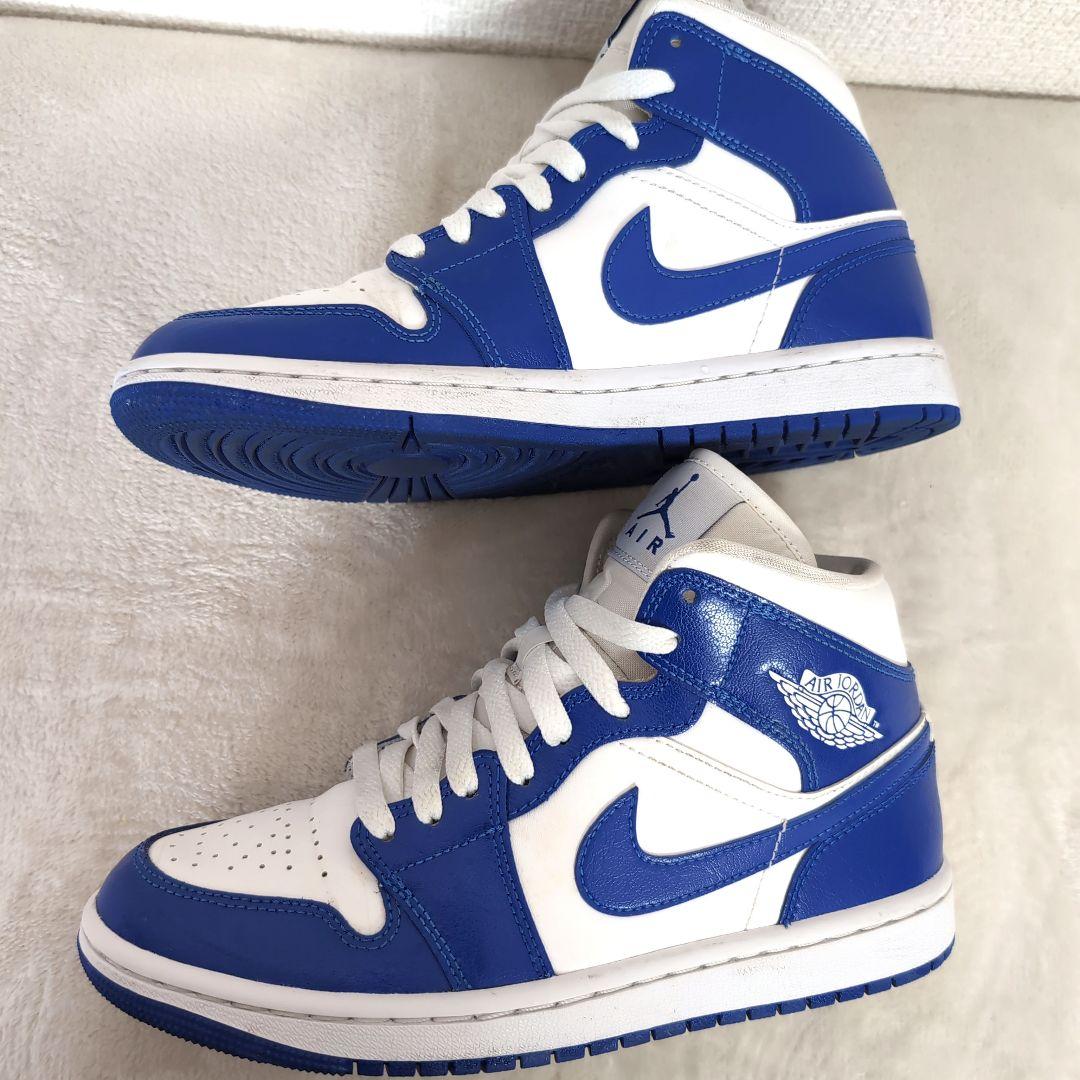 eb19 NIKE AIR JORDAN スニーカー 青×白 23.5cm