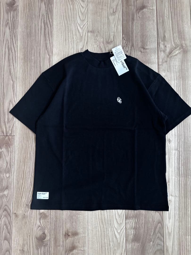 Cph/Golf 黒 コットンモックネックシャツ XL