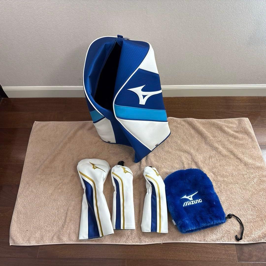 Mizunm 青/白　ツアースタッフ　キャディバッグ 10.5型