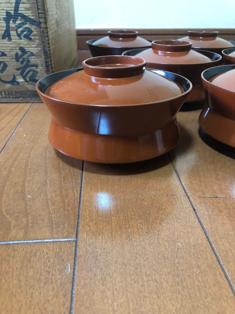 輪島塗　煮物椀　臼型