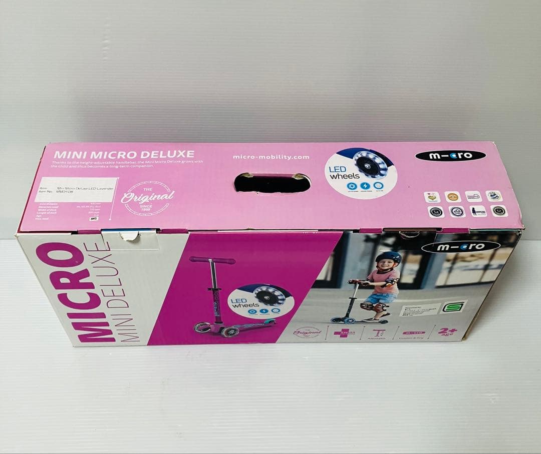 m-cro マイクロ キッズ キックボード LED ミニ マイクロ ラベンダー