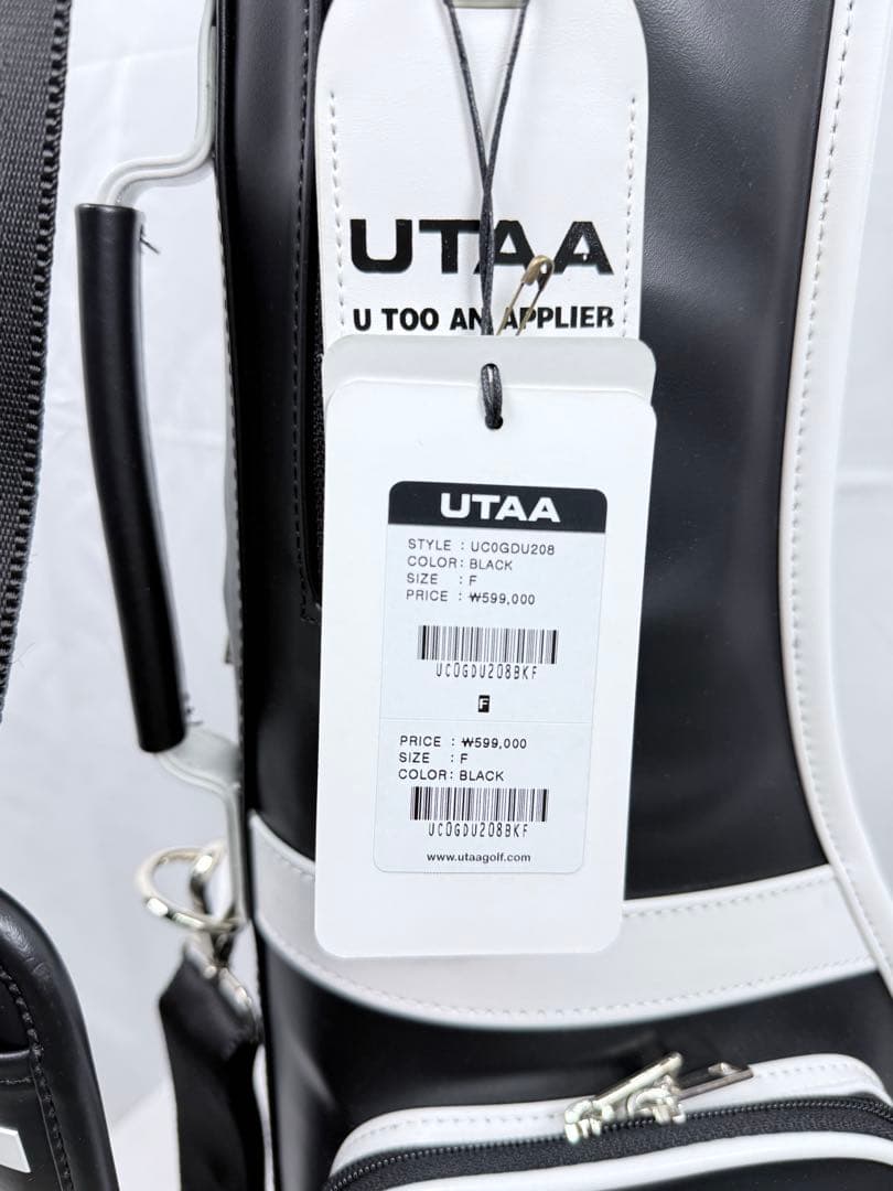 T*A様 UTAA キャディバッグ ブラック×ホワイトゴルフバッグ 高級 商品番