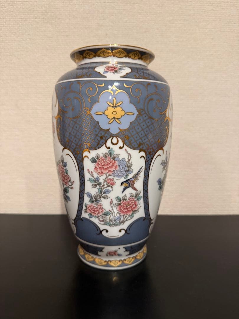 花と鳥の装飾陶器花瓶