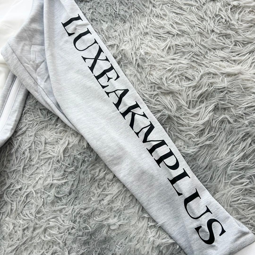 新品　LUXEAKMPLUS プルオーバー　ハーフジップ　モックネック　ホワイト