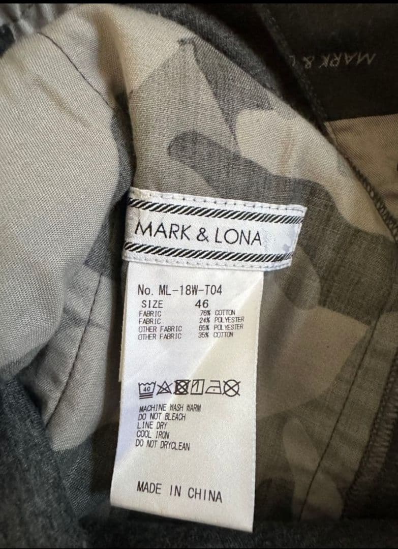 MARK&LONA（マークアンドロナ）　グレー パンツ　厚め