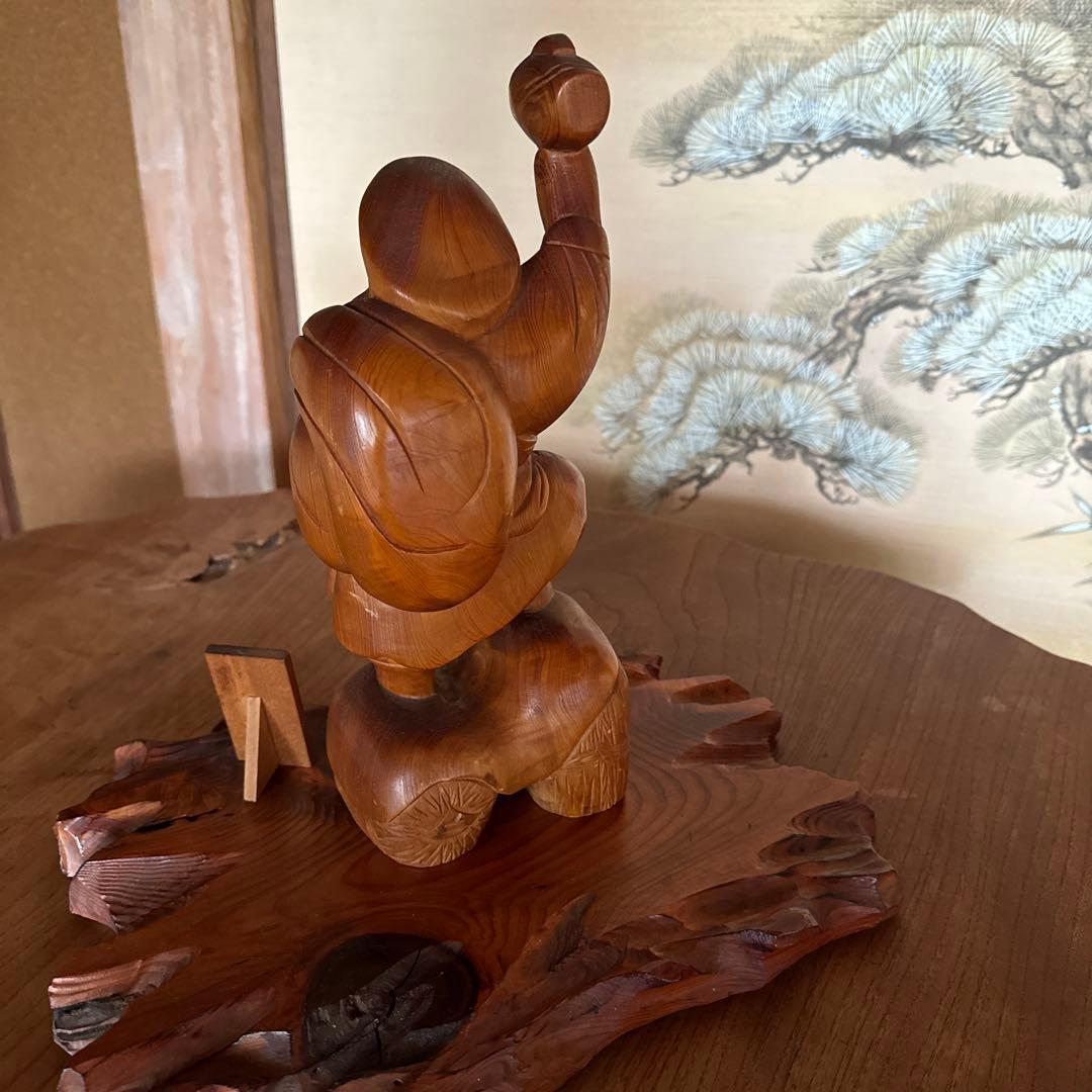 置物　大黒天　骨董品　泰山作