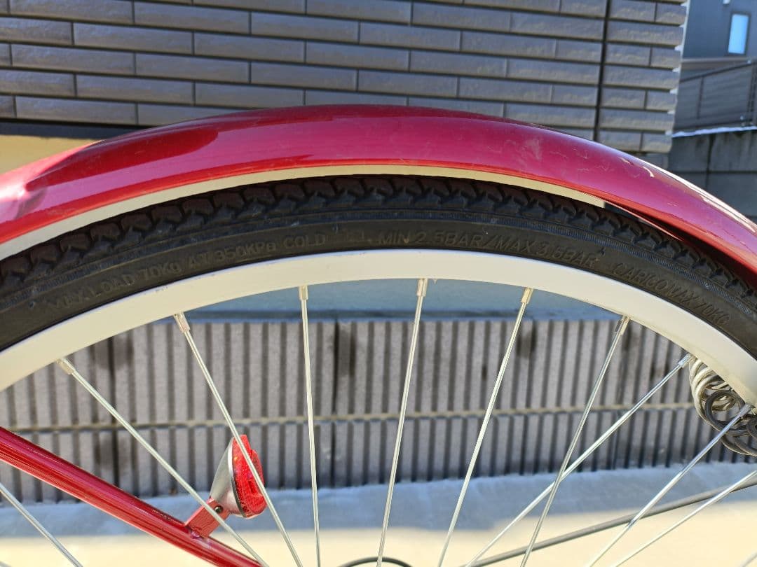 美品！26インチ 折りたたみ 自転車 TS26B 赤 ◆ 約10回使用 ◆