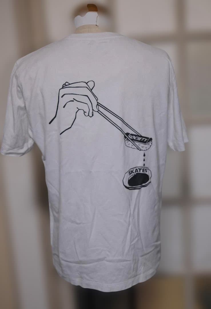 ソサエティスケーツSOCIAL SKATESホワイトTシャツL送料込匿名配送値下