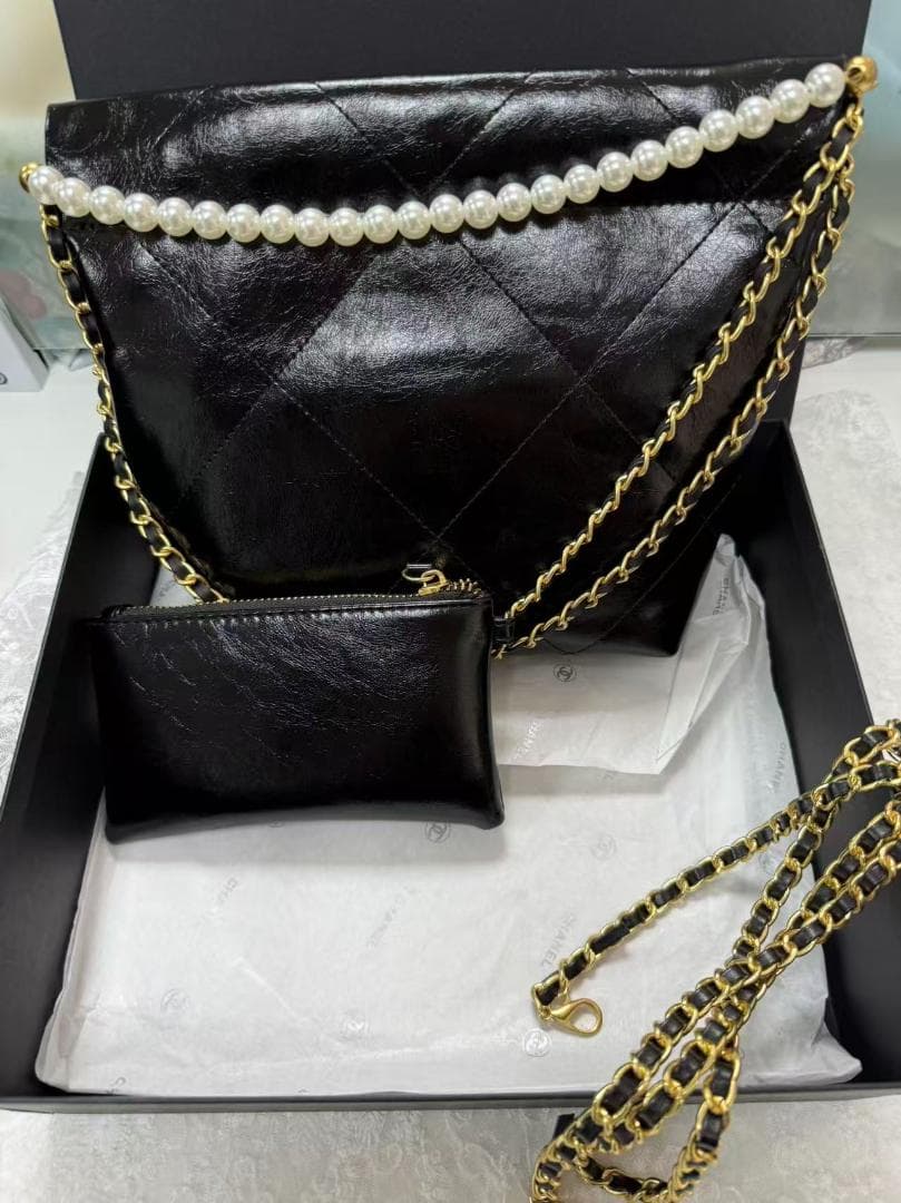VIP限定 美品 ブラックレザー ショルダーバッグ