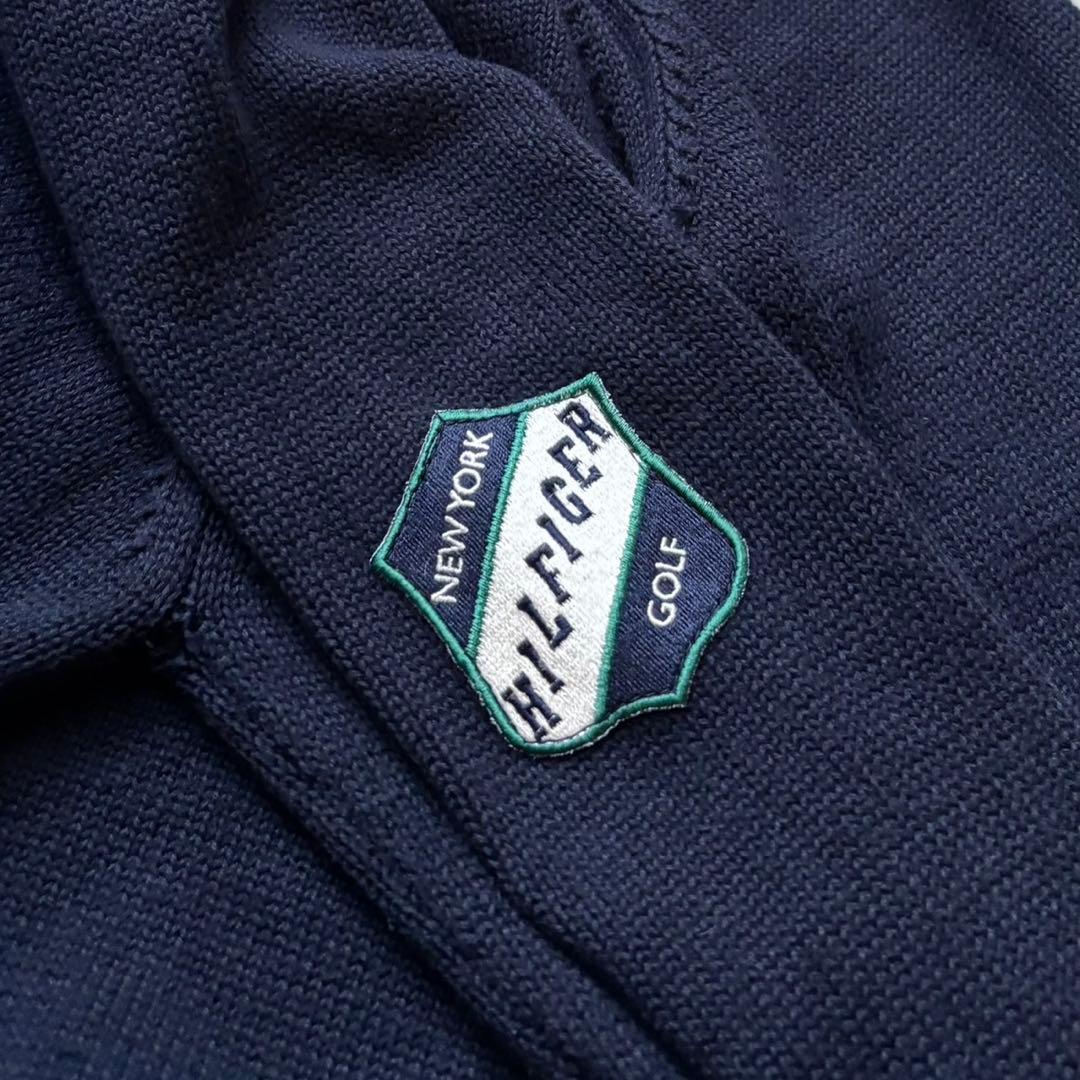 【美品】  GOLF ニットカーディガン ロゴワッペン