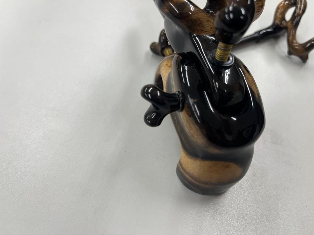 まろん　松村作　黒柿　大砲型万力　小型