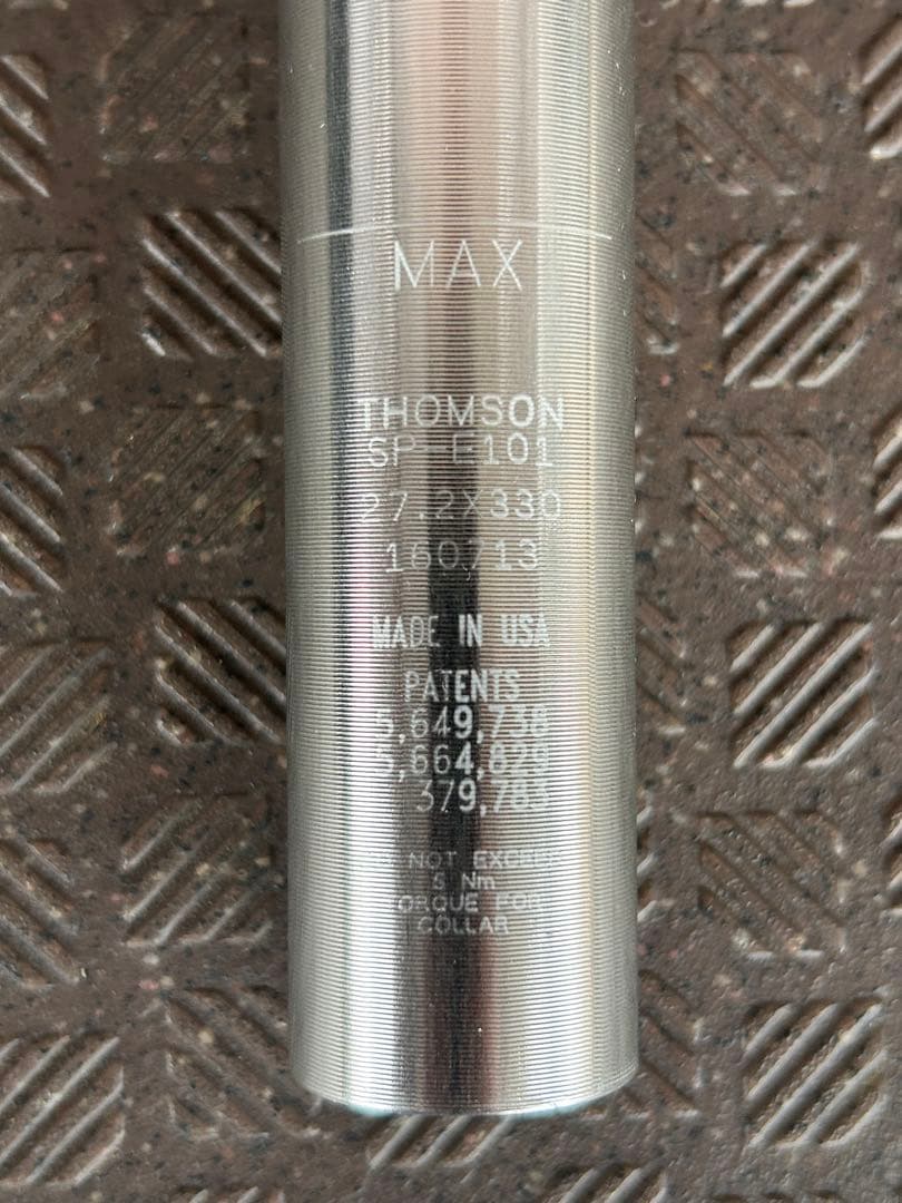 プ*読様 THOMSON エリートシートポスト 27.2x330mm