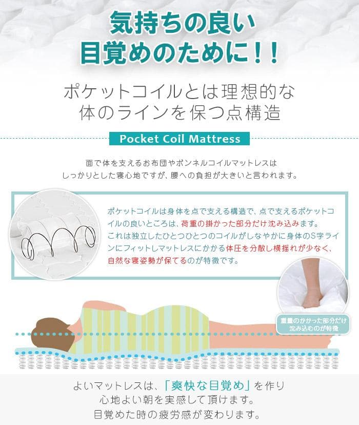 【ホワイト　セミダブル　ブラックマットレス付】便利な宮付きベッド　ローベッド