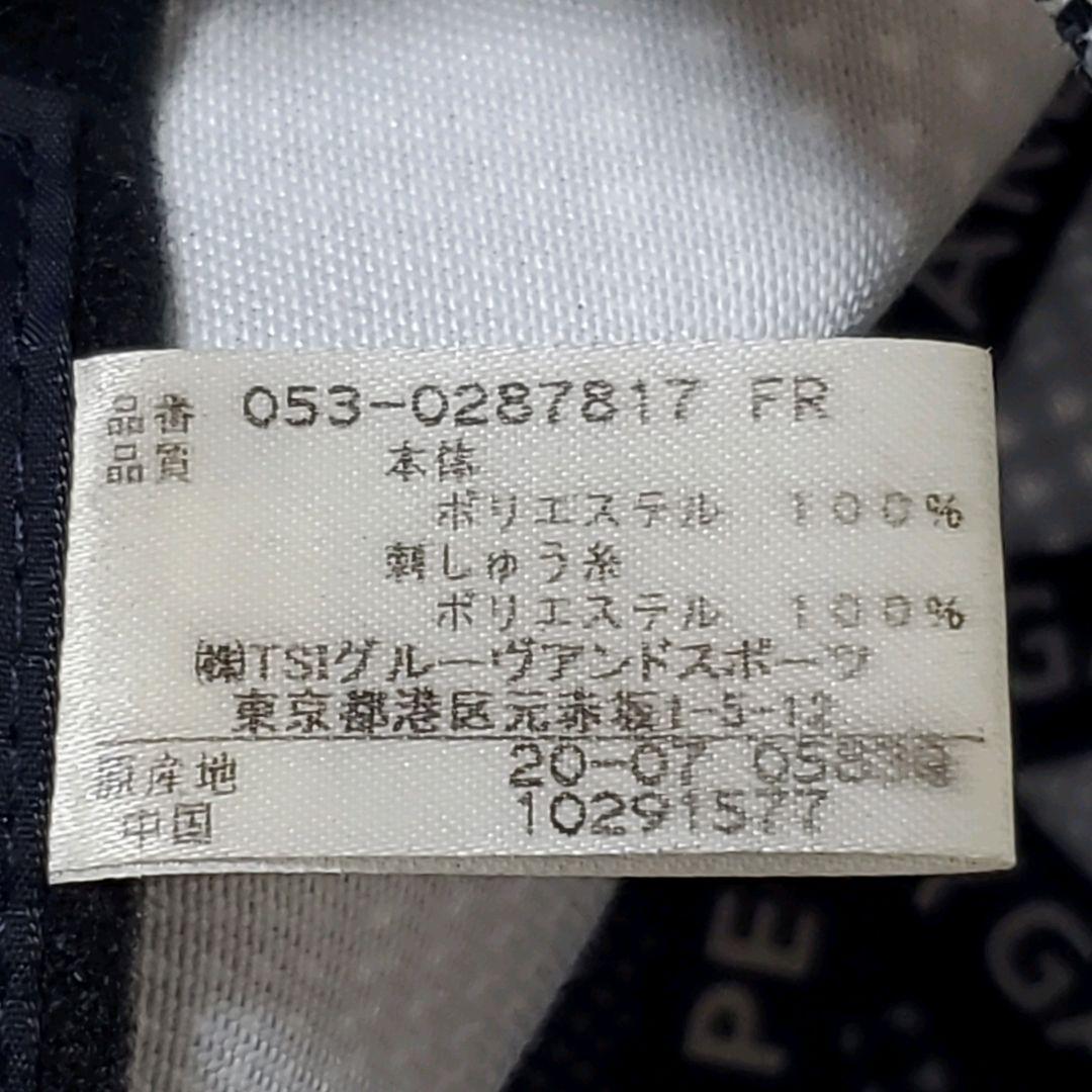 美品 パーリーゲイツ FR キャップ 総柄 チェック柄 ユニセックス ネイビー