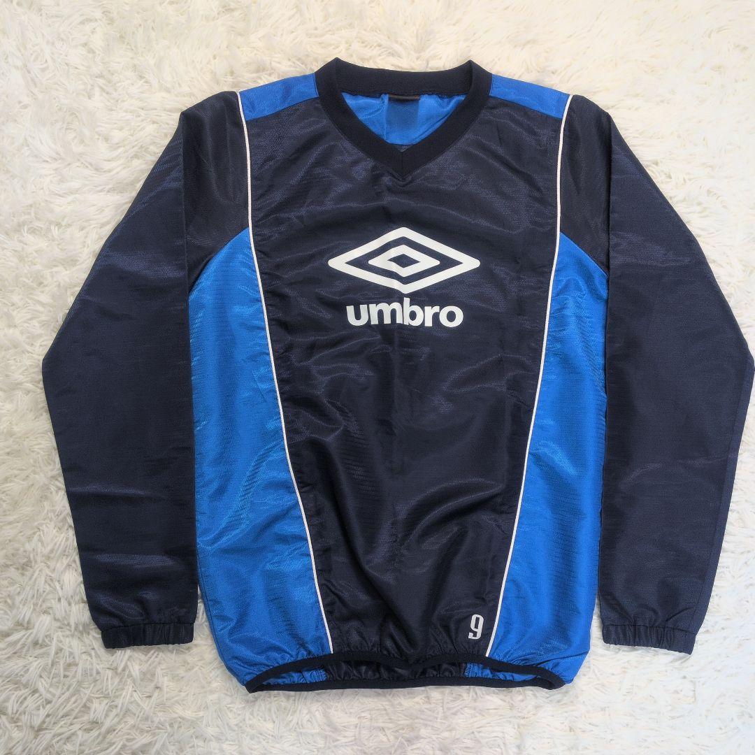 【美品✨UMBRO✨L】ピステ 上下 セットアップ 日本製 ネイビー 4540