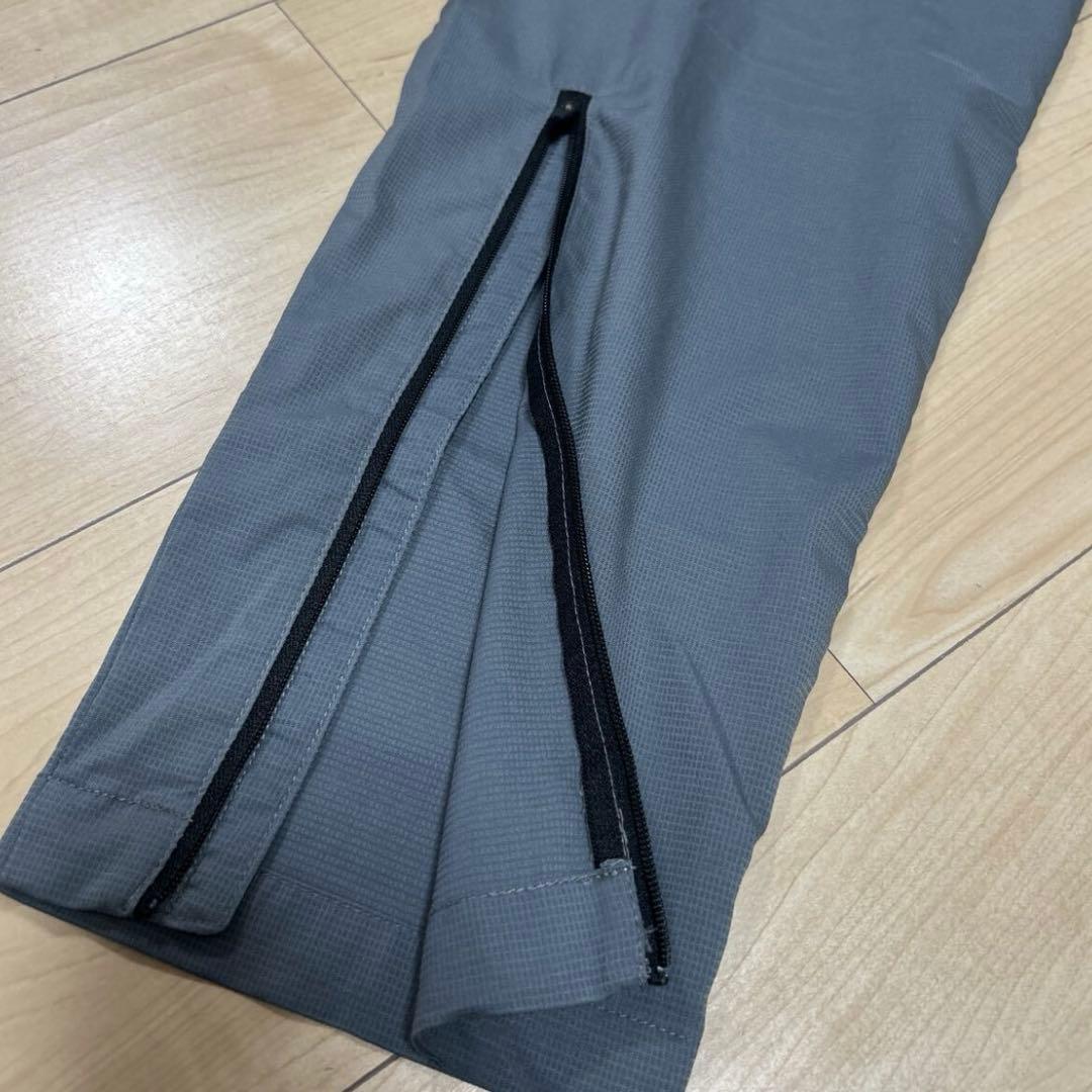 アシックス　ナイロンジャージ　上下　XL グレー/ブラック　ウィンドブレーカー