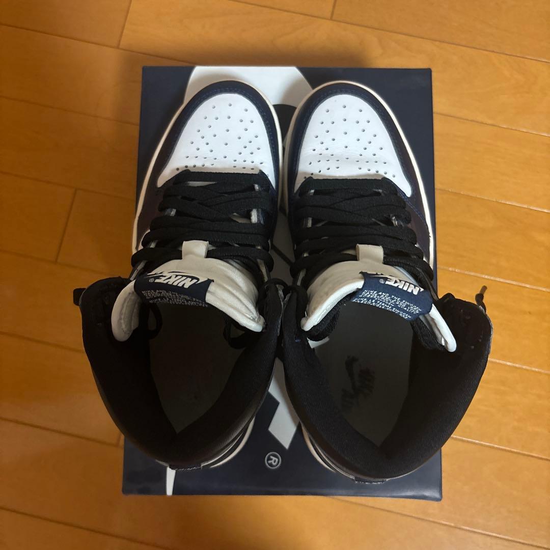 さよみNIKEエアジョーダン1ハイカット MidnightNavy