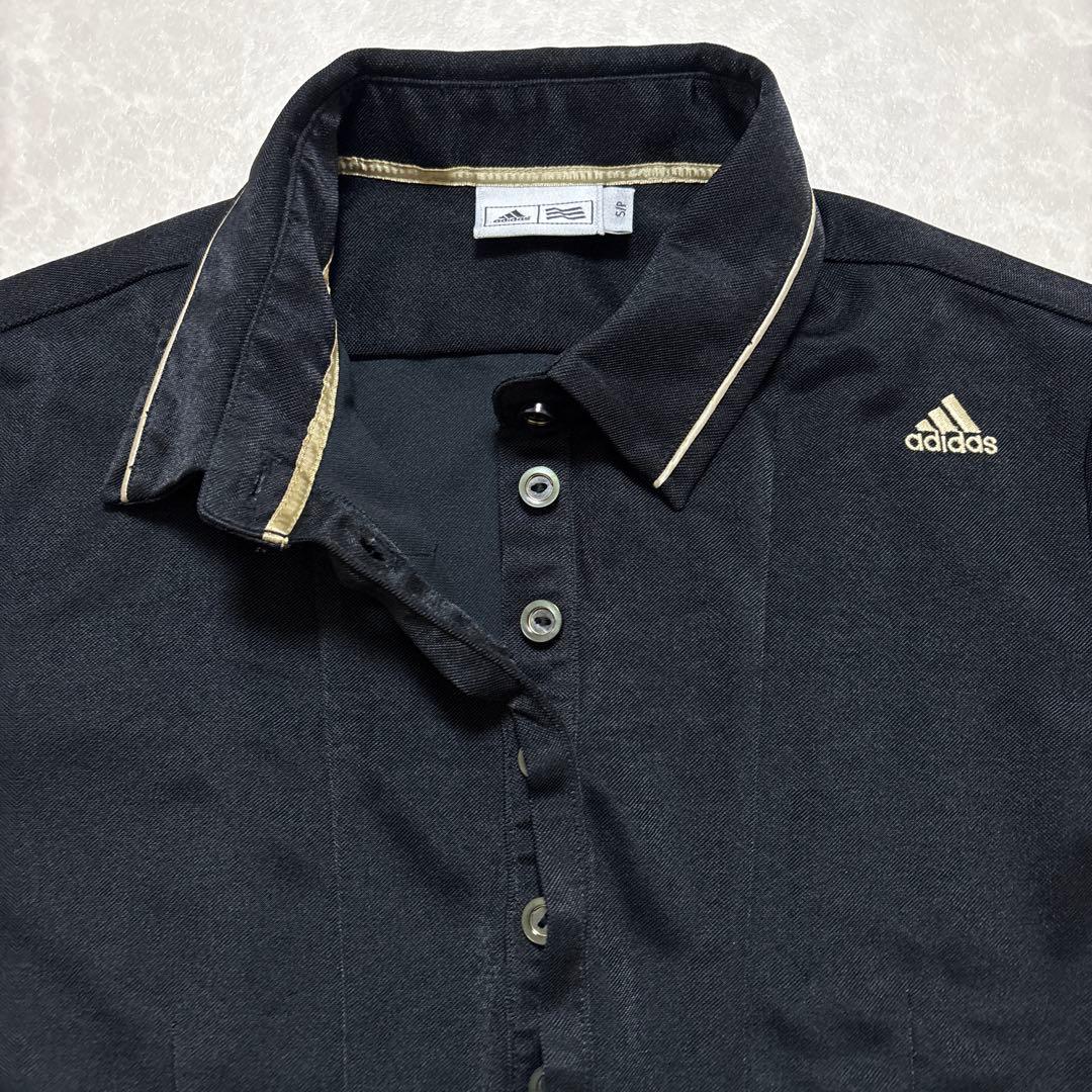 アディダスゴルフ★ブラック★薄手ストレッチ★ポロシャツ【レディース サイズS】