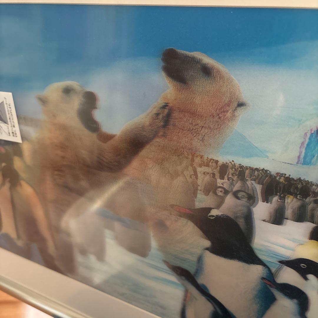絵画　ペンギン　ホッキョクグマ