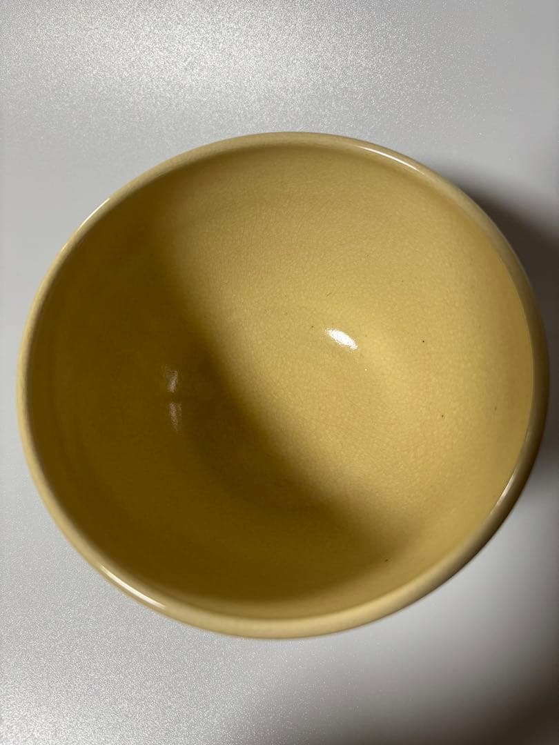 薩摩焼　玉陶山　与次郎作／江月画　白薩摩茶盌　抹茶碗　茶道具