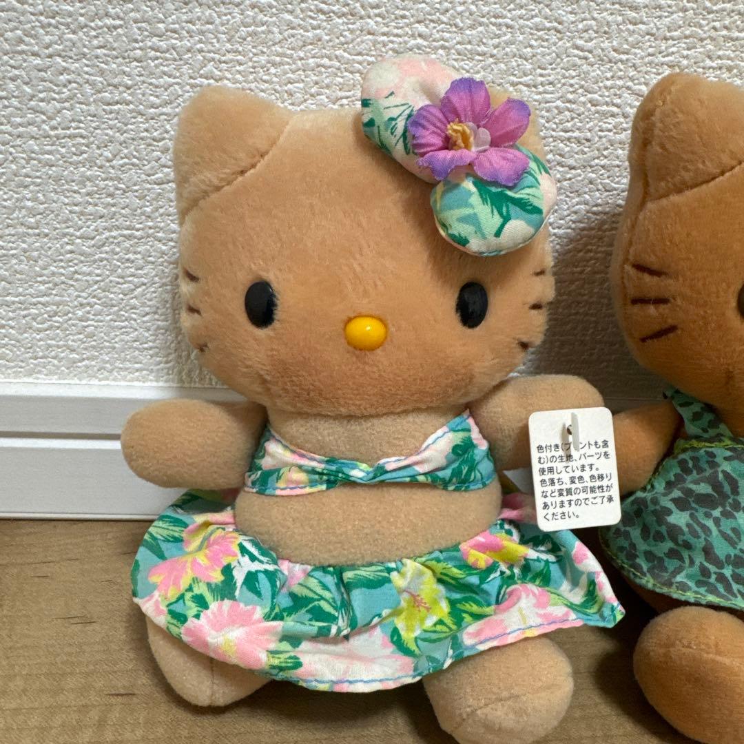 希少 ハローキティ 日焼け ぬいぐるみ 2体セット