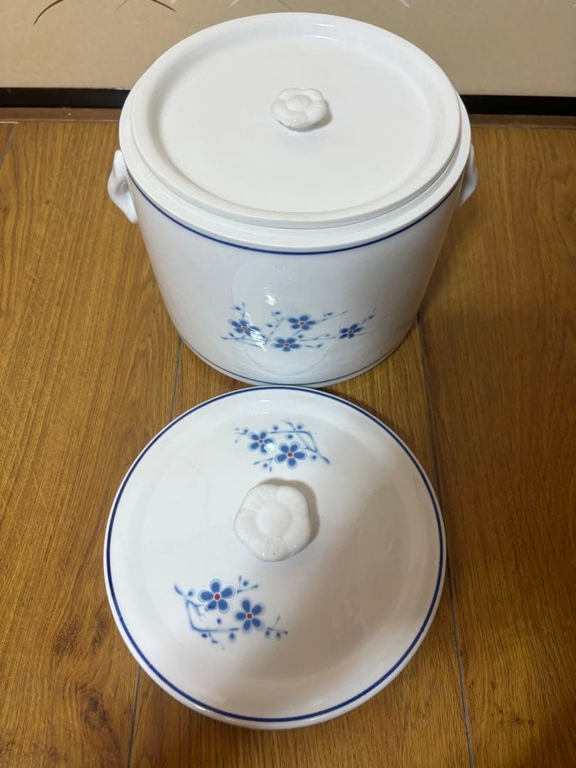 陶器 二重蓋 両耳 スープポット 蒸しカップ/200