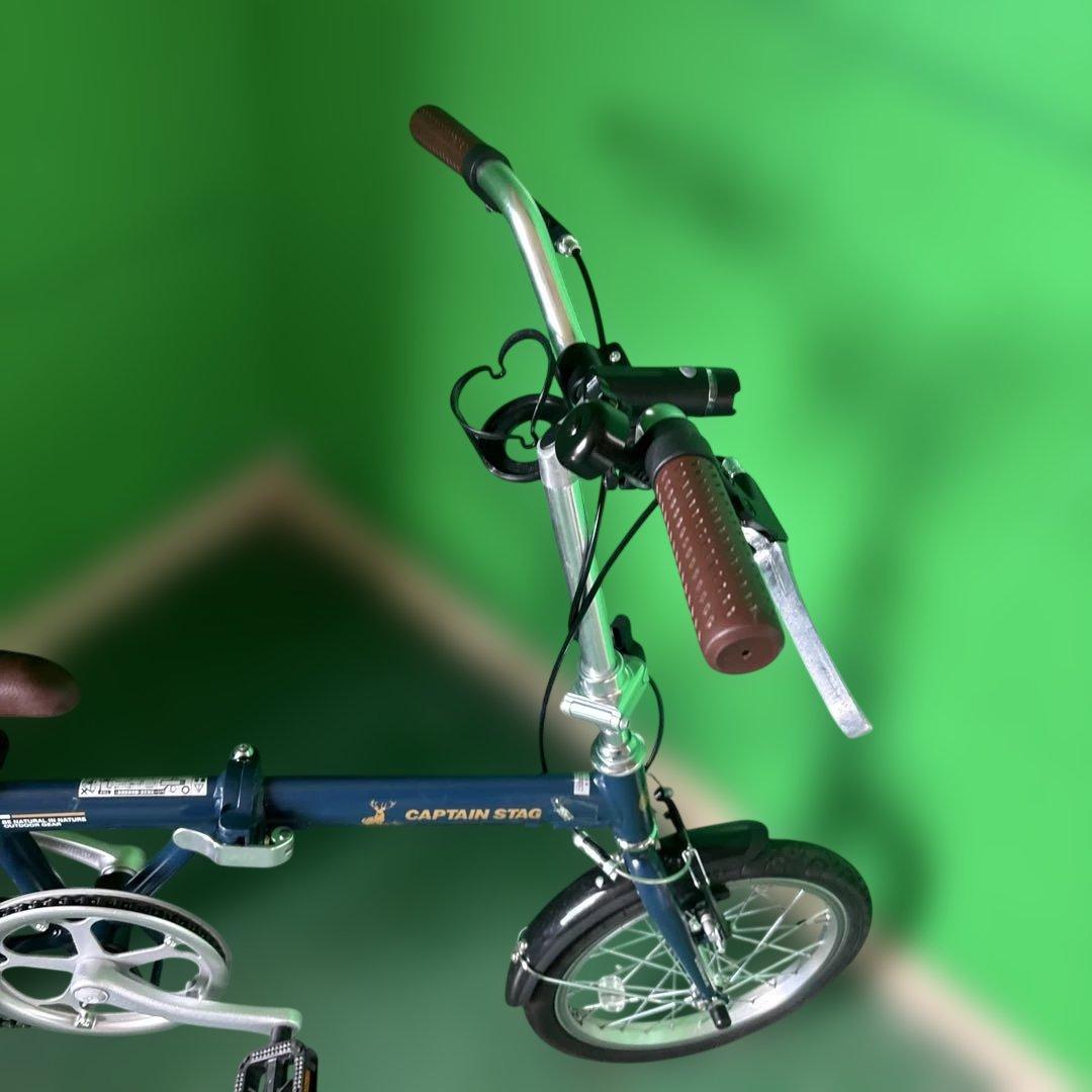 CAPTAIN STAG 折りたたみ自転車 ネイビー