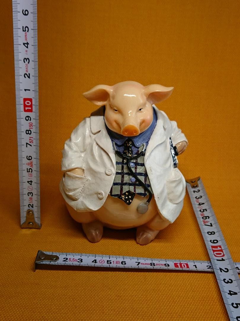 【美品】人形　ブタ　彫像　オブジェ　置物　インテリア　工芸品　美術品　A2630