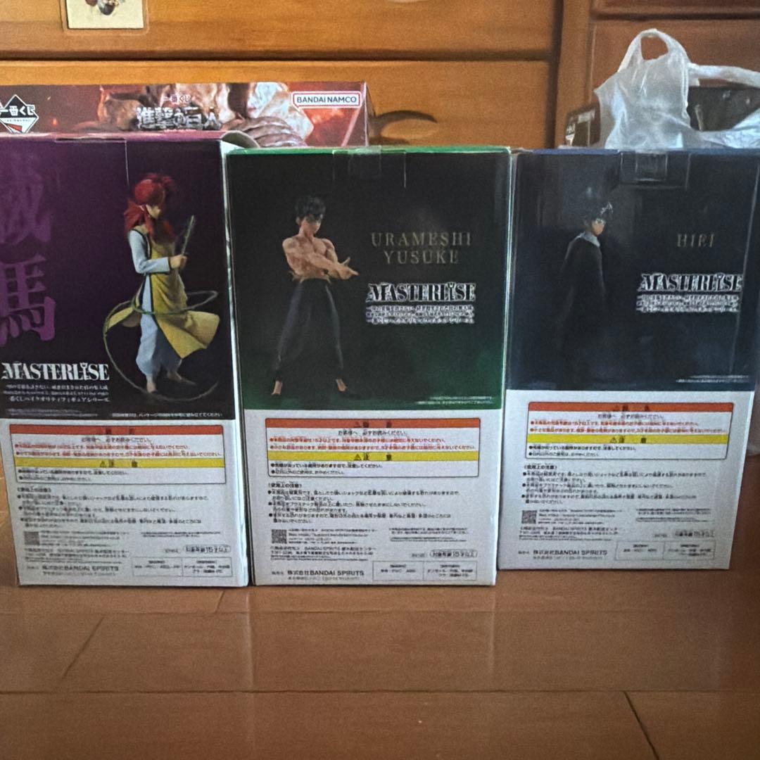 一番くじ 幽遊白書フィギュアセット　A賞蔵馬　B賞浦飯幽助　C賞飛影　おまけつき