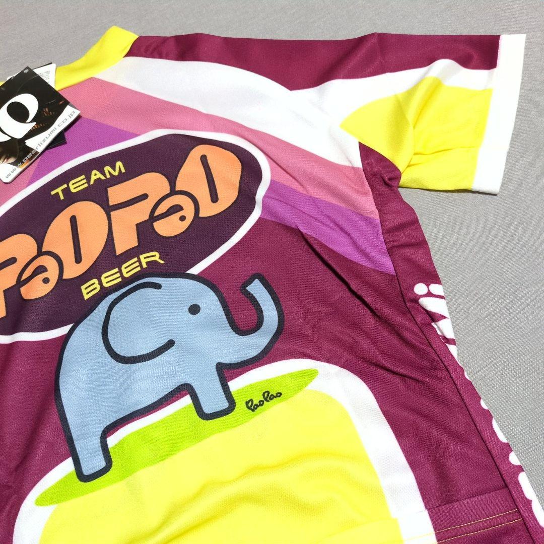 パールイズミ 黒田硫黄「茄子」パオパオ サイクルウェア 半袖ジャージ XL